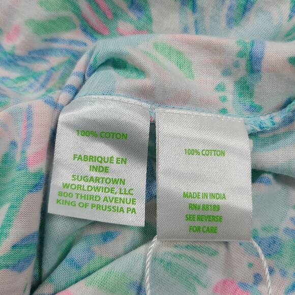 Lilly Pulitzer Lorina Swing Dress Cabana Cocktail Blue Ibiza SZ XS Resort Wear - Picture 8 of 9